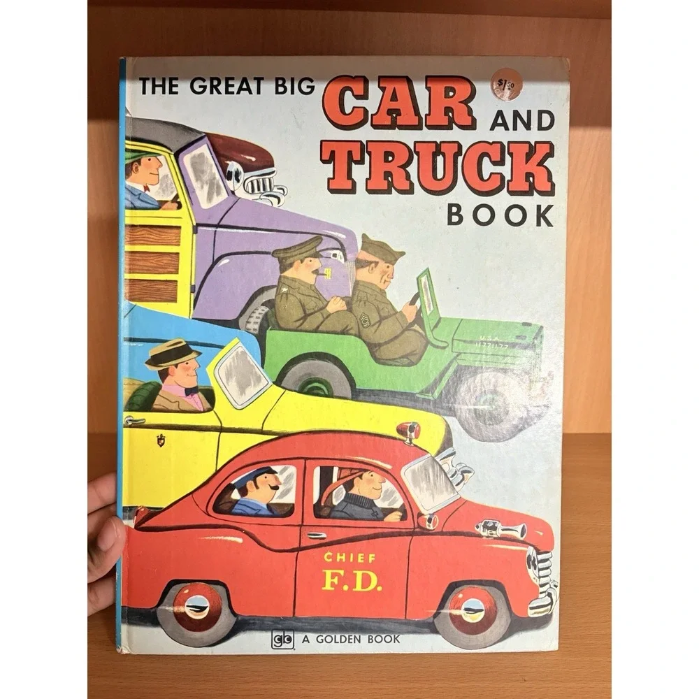 GREAT BIG CAR & TRUCK BOOK ~ Vintage 1970's Children's BIG‎ Golden Book